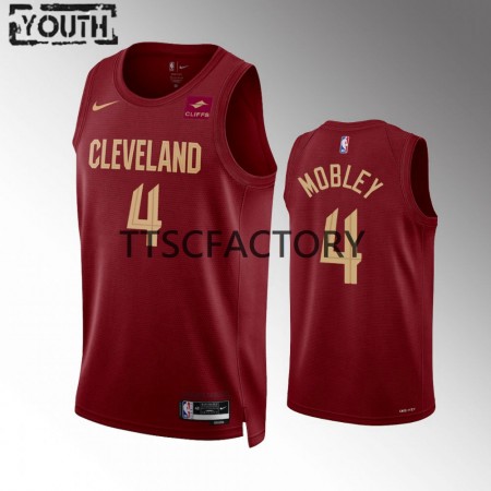 NBA Børn Trøje Cleveland Cavaliers Evan Mobley 4 Nike 2022-23 Icon Edition Rød Swingman